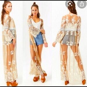 Forever 21 Lace boho duster NWT